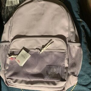 NWT PINK Victoria's Secret classic Canvas Backpack 2025/2026 on light purple